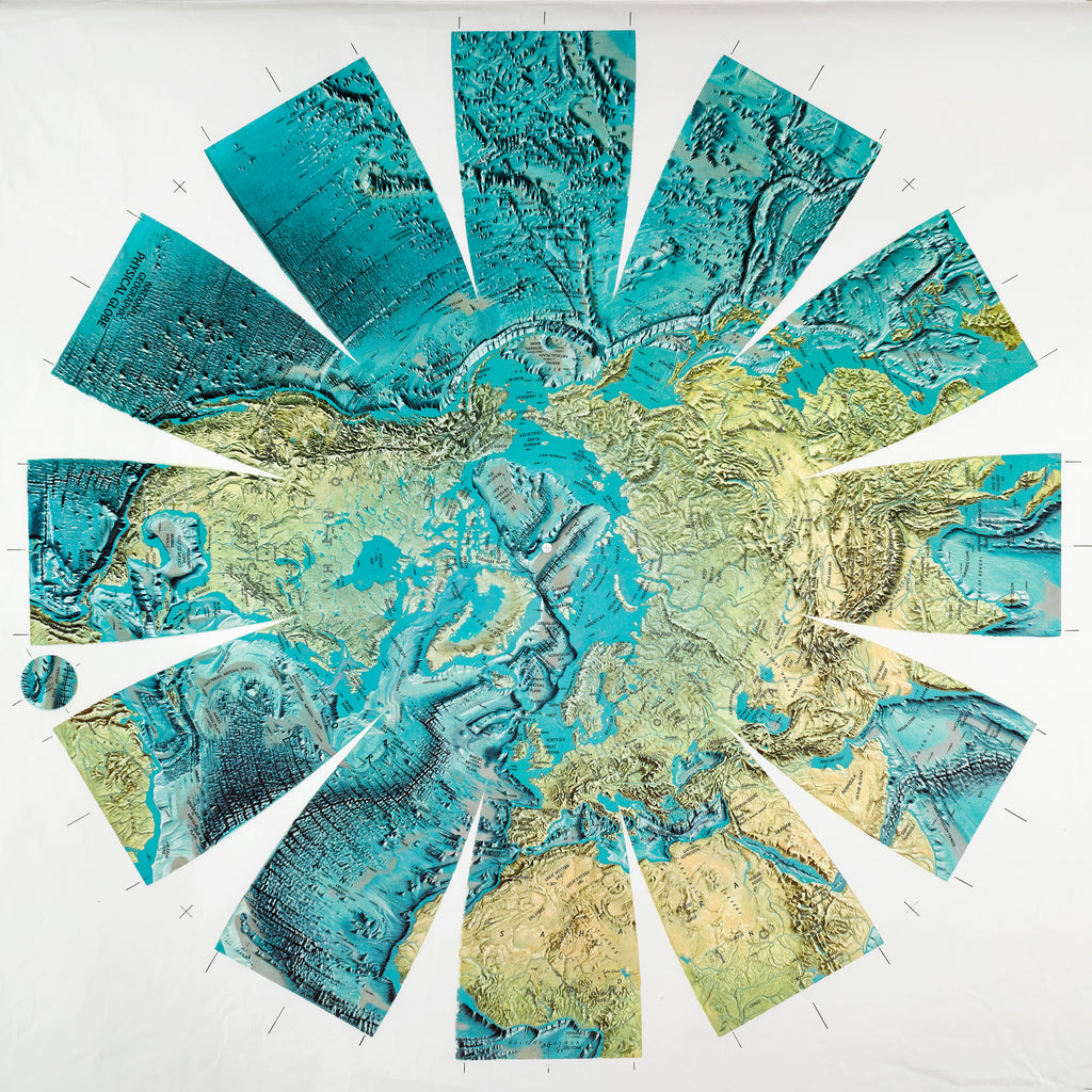 Detail of Terrestrial globe gores by Georama Ltd.