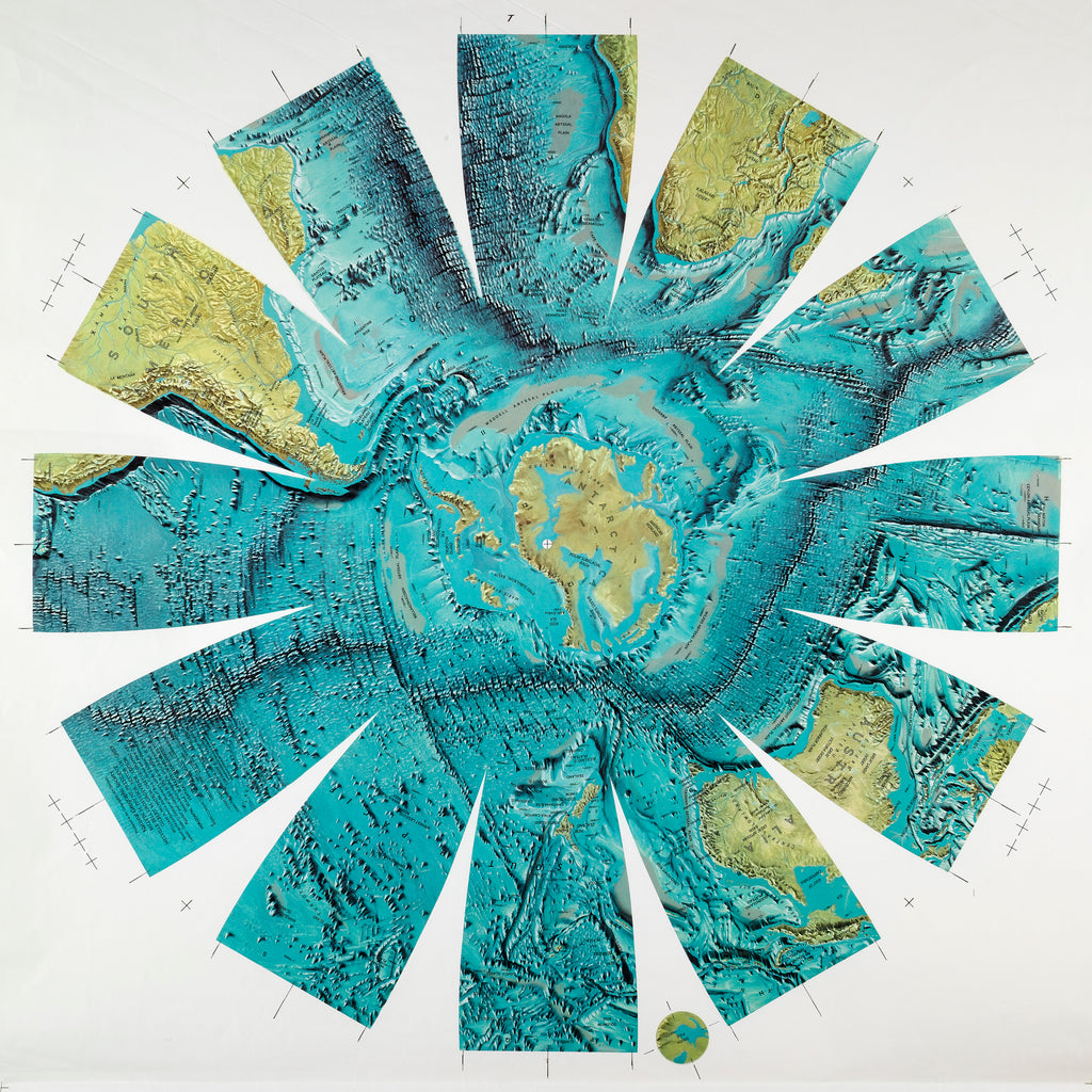 Detail of Terrestrial globe gores by Georama Ltd.