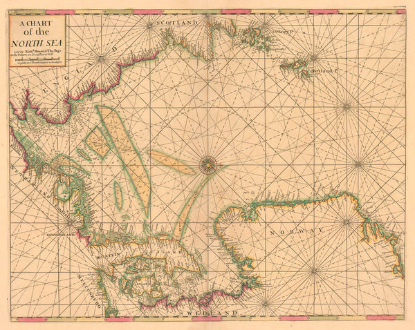 Chart of the North Sea: Norway to the Dover Straits posters & prints by ...