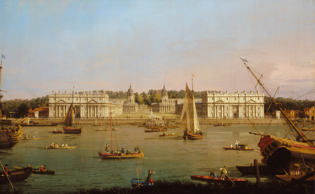 Detail of Greenwich Hospital from the north bank of the Thames by Giovanni Antonio Canaletto