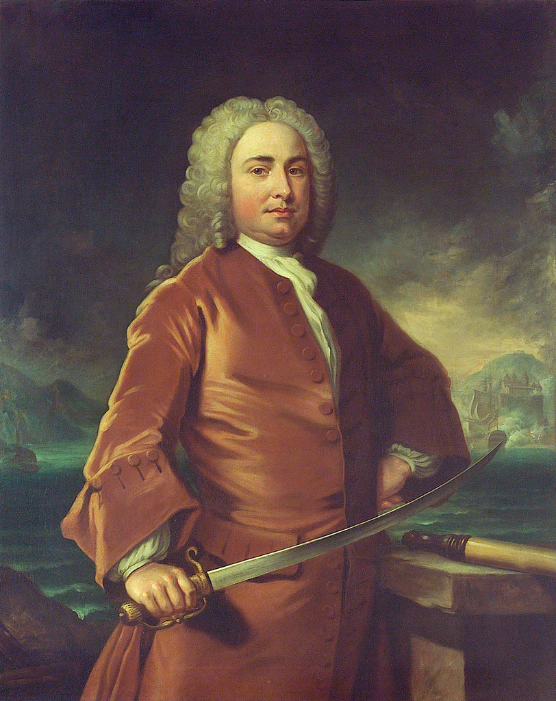 Detail of Commodore Charles Brown, (1678/9-1753) by British School