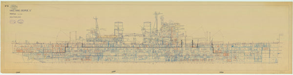 Profile plan for HMS 'King George V'
