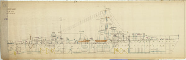 Profile plan for 'Haida' as fitted