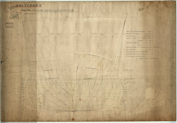 Body Plan For HMS Furious 1916 body-plan-for-hms-furious-1916