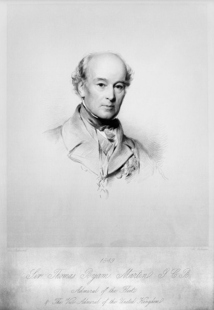 Detail of Sir Thomas Byam Martin, G.C.B. Admiral of the Fleet, 1849 by George Richmond