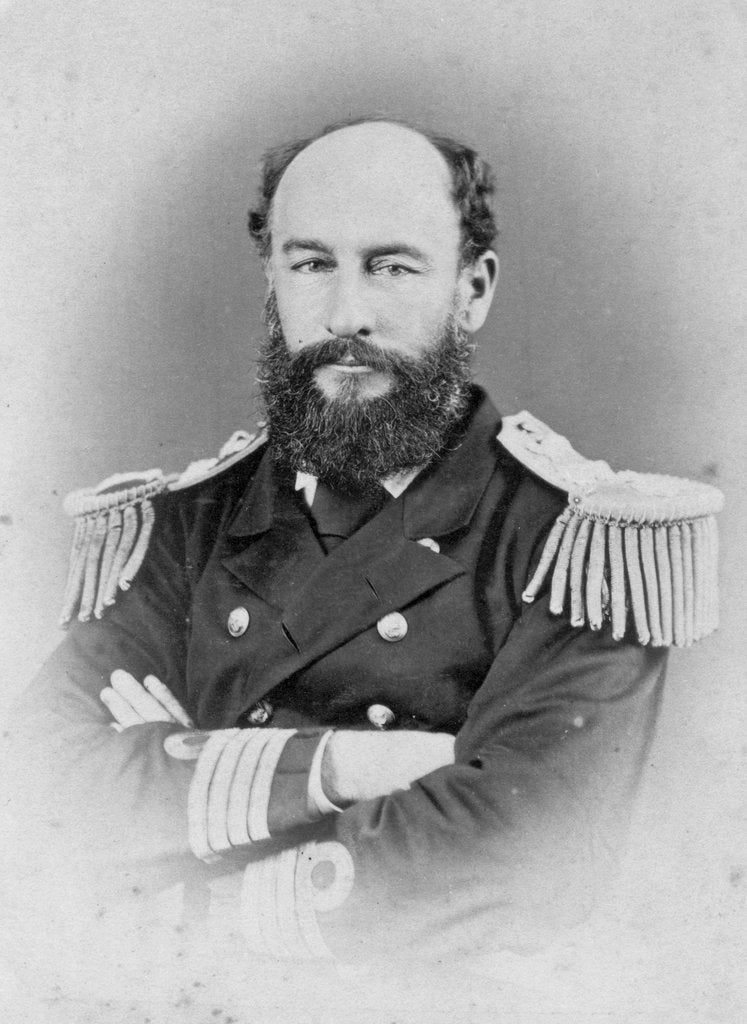 Detail of Admiral Sir George Strong Nares KCB (1831-1915), Arctic explorer and commander of 'Challenger' by unknown