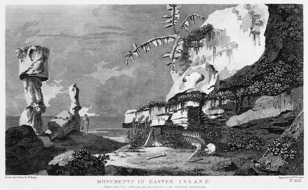 Detail of Monuments in Easter Island by William Woollett