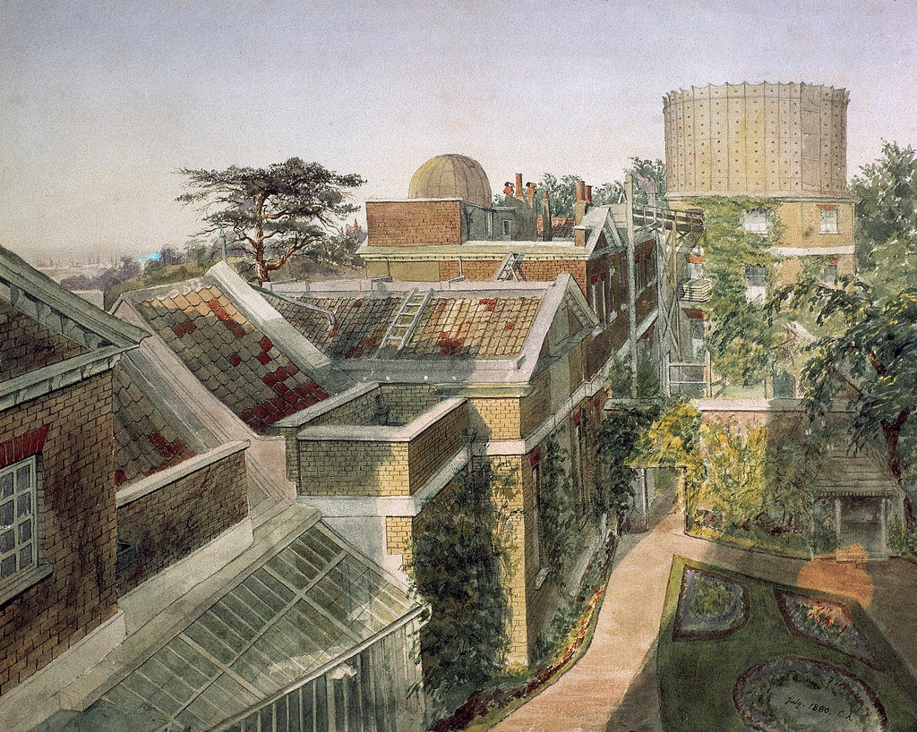 Detail of Elevated view of Royal Observatory, Greenwich by C.A.