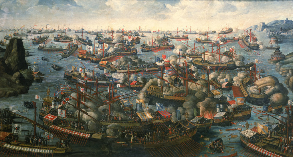 Detail of The Battle of Lepanto, 7 October 1571 by H. Letter