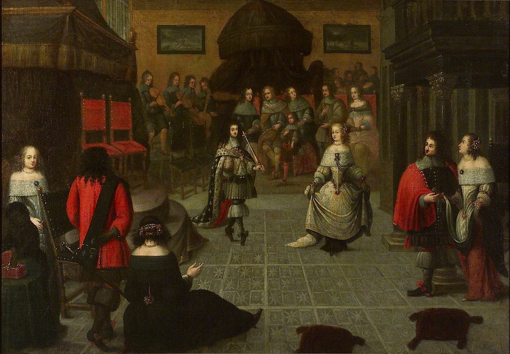 Detail of Charles II dancing at The Hague, May 1660 by Gonzales Coques