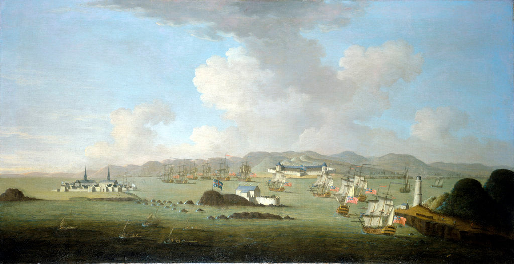 Detail of The capture of Louisburg, 28 June 1745 by Peter Monamy