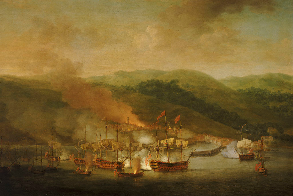 Detail of The bombardment of Bastia, 6 November 1745 by Samuel Scott