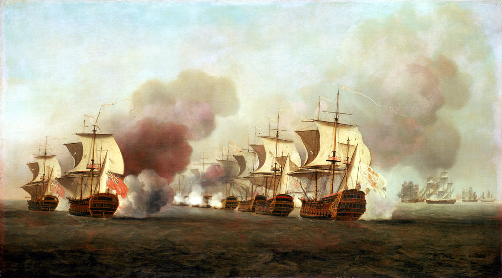 Detail of End of Knowles' action off Havana, 1 October 1748 by Samuel Scott