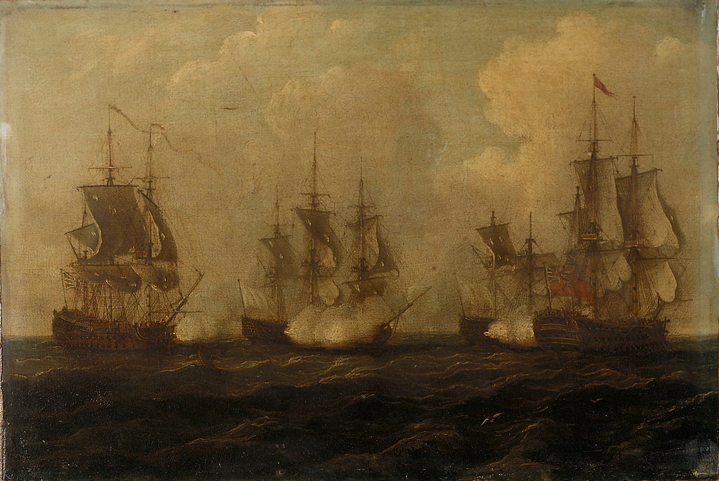 Detail of Action off Cape Francois, 21 October 1757 by John Cleveley