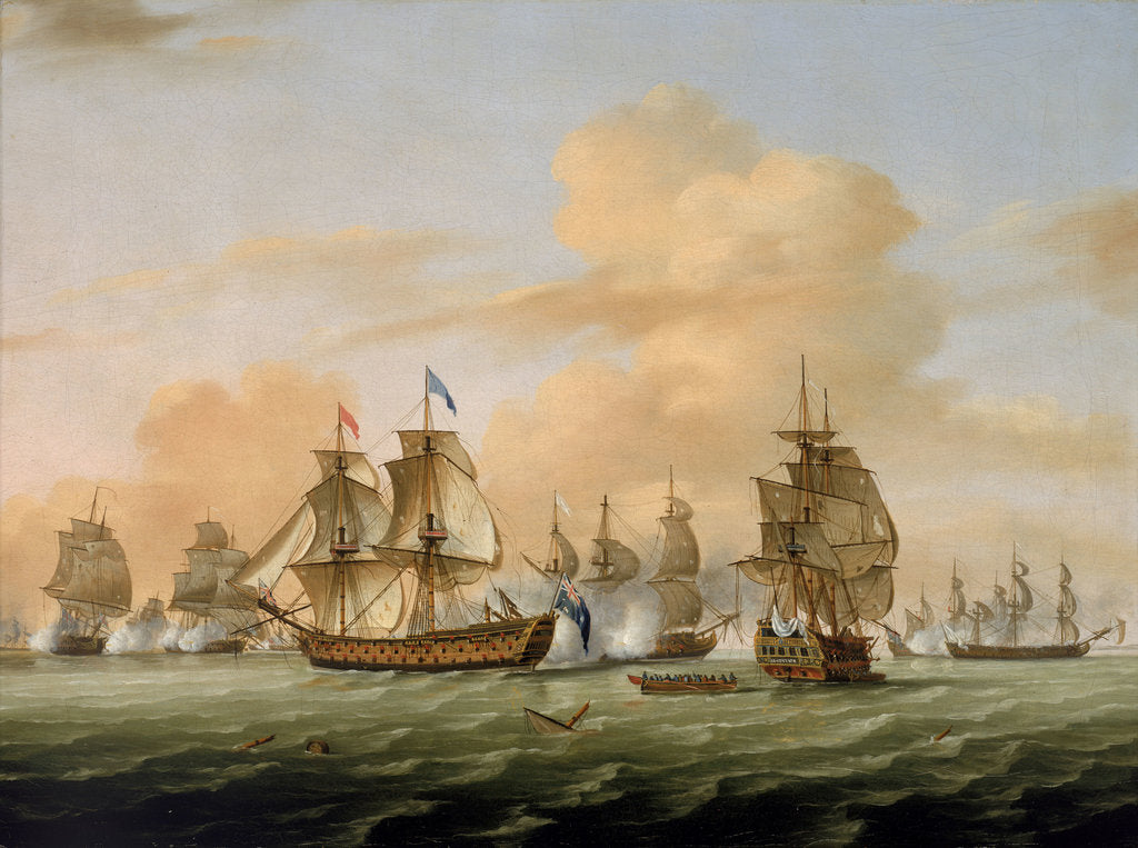 Detail of The Battle of Lagos, 18 August 1759 by Thomas Luny
