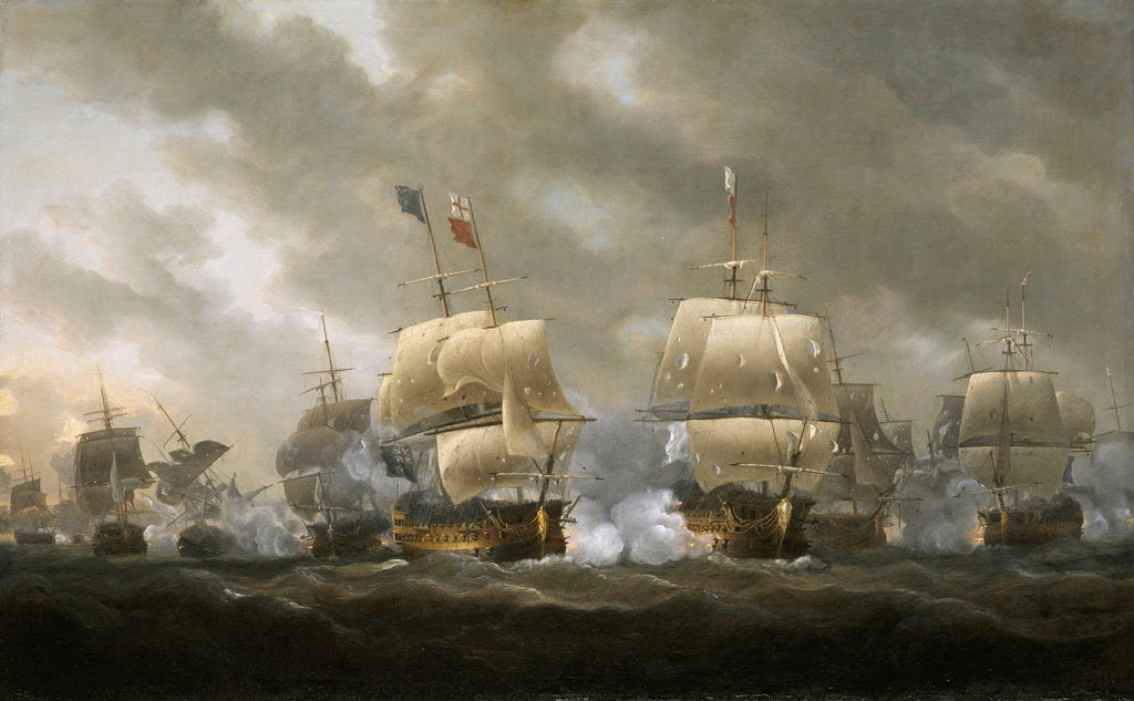 Detail of The Battle of Quiberon Bay, 20 November 1759 by Nicholas Pocock