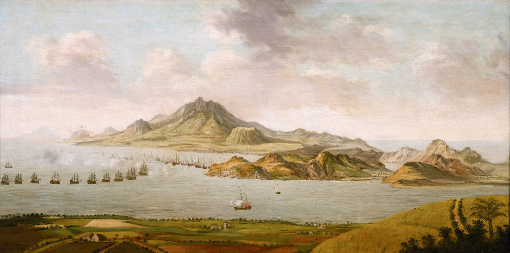 Detail of Repulse of the French in Frigate Bay, St Kitts, 26 January 1782 by Thomas Maynard