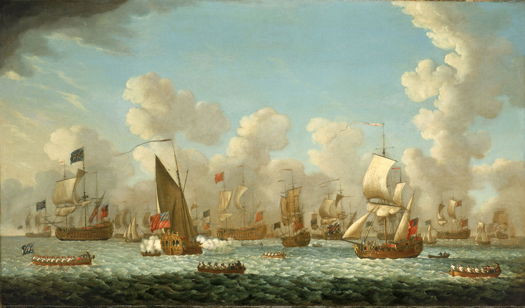 Detail of Naval review at Spithead, 1767 by Francis Swaine