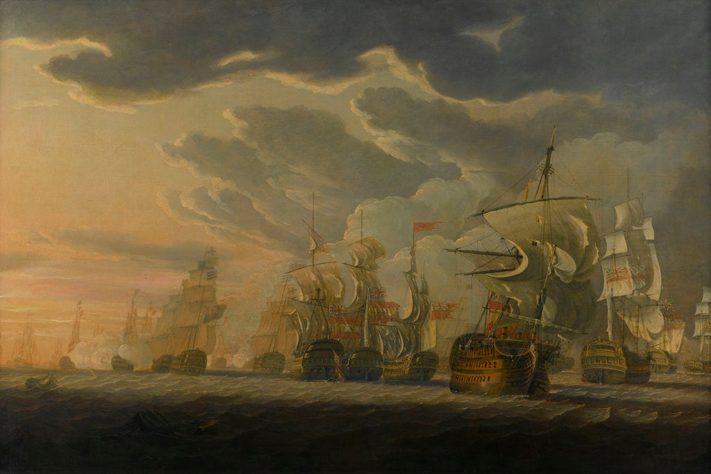 Detail of The Battle of Cape St Vincent, 14 February 1797 by Robert Cleveley