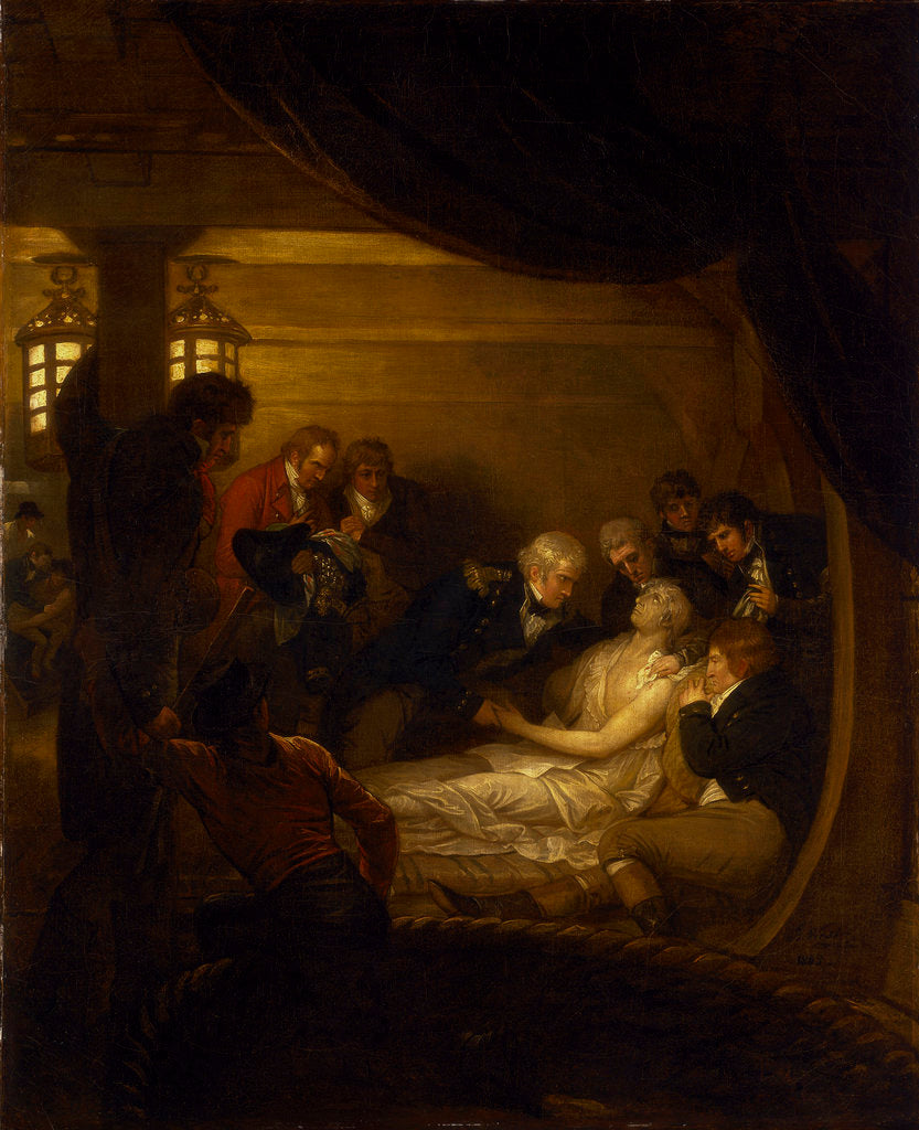 Detail of The death of Lord Nelson in the cockpit of the ship 'Victory' by Benjamin West