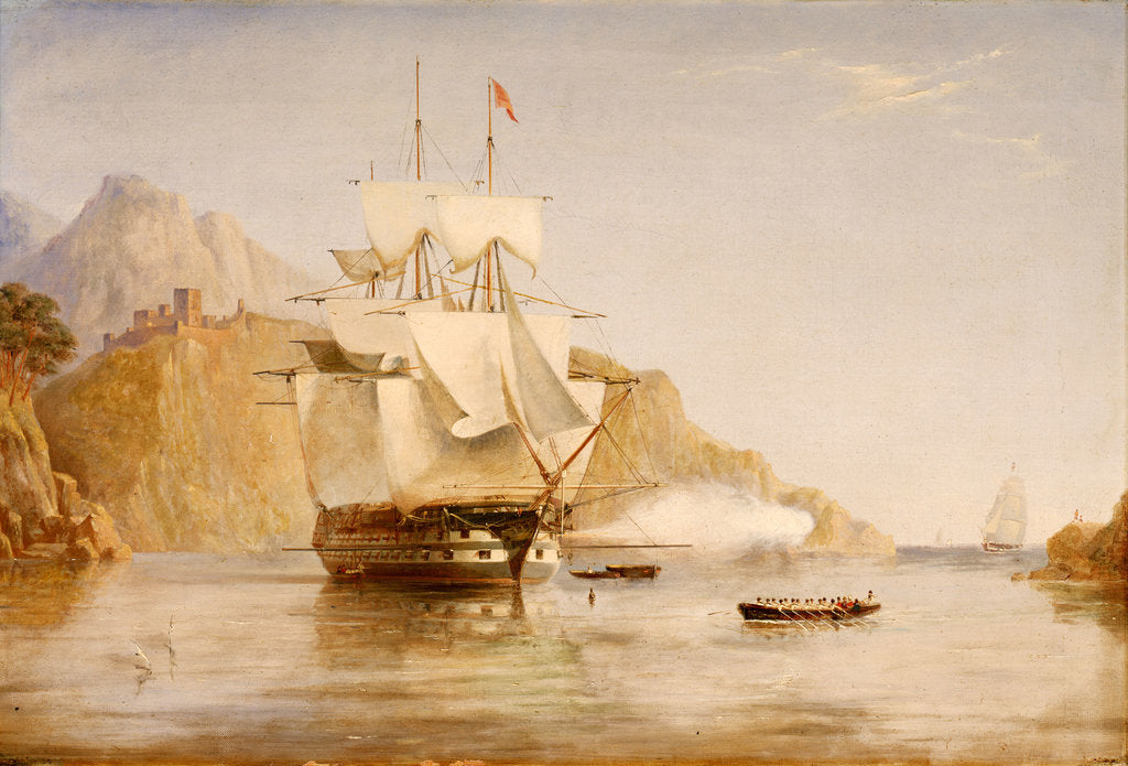 Detail of HMS 'Hydra' at Cape Bagur, 7 August 1807 by British School