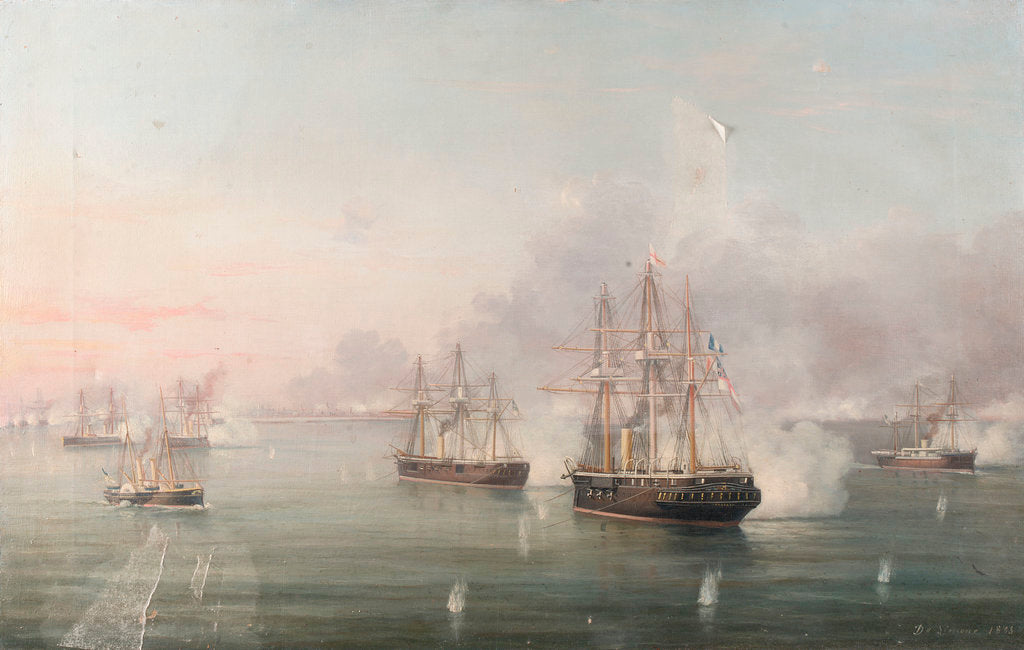 Detail of Bombardment of Alexandria, 11 July 1882 by A. de Simone