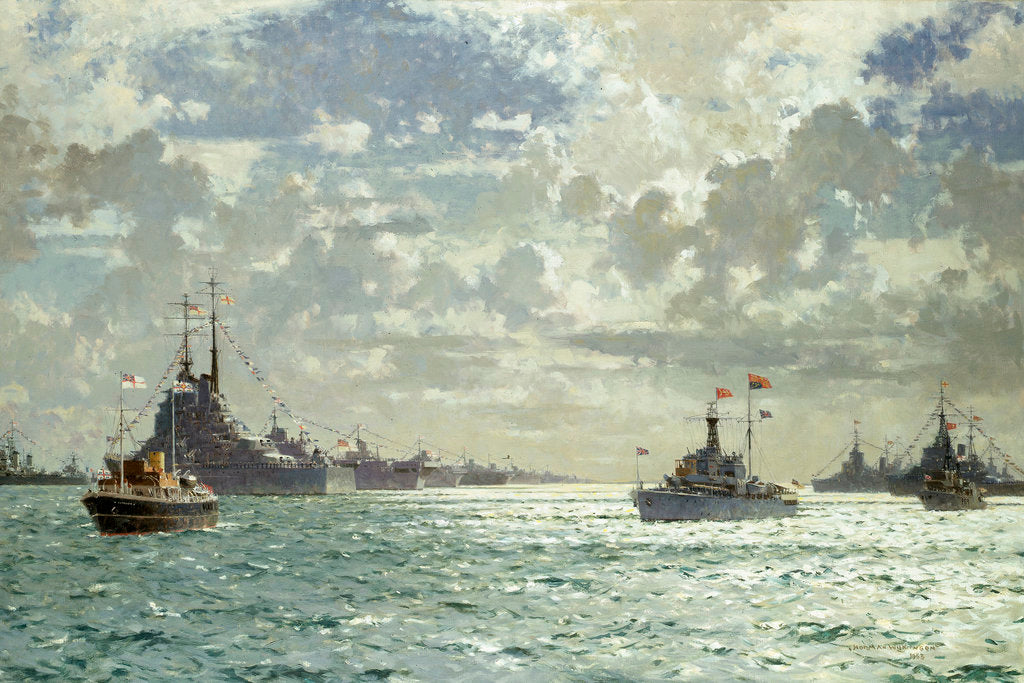 Detail of Coronation review, 15 June 1953 by Norman Wilkinson