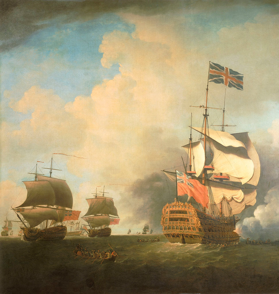 Detail of A First-Rate Shortening Sail by Samuel Scott