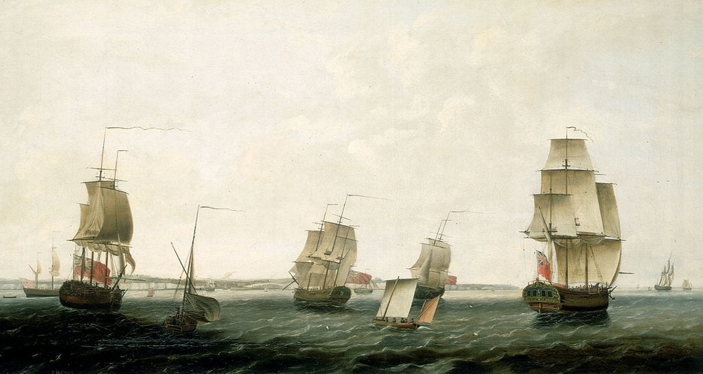 Detail of Ships off Dover by Francis Holman