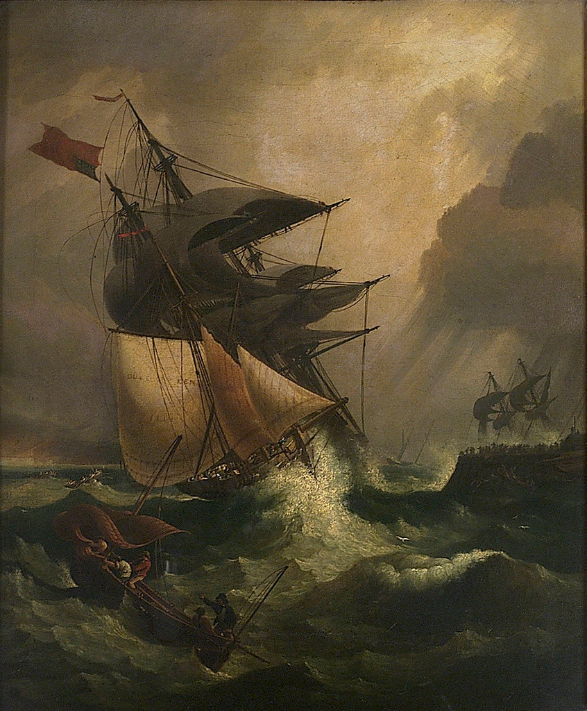 Detail of An American ship in distress by C. John M. Whichelo