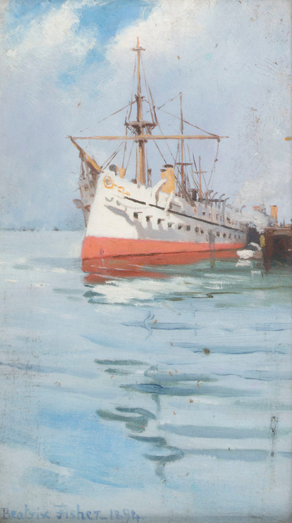 Detail of An Indian troopship by Beatrix Fisher