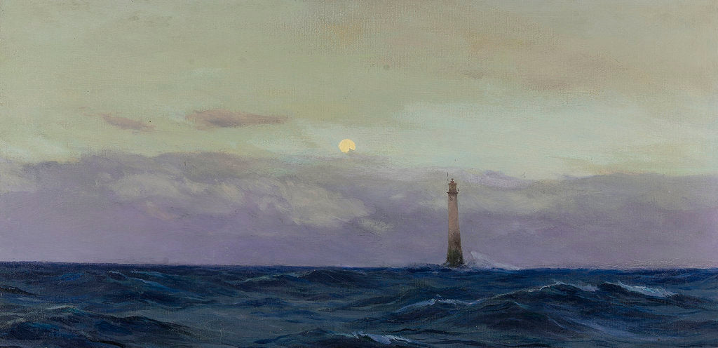 Detail of The Wolf Rock lighthouse by John Fraser