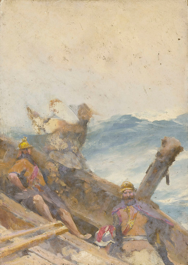 Detail of Vikings at sea by John Fraser