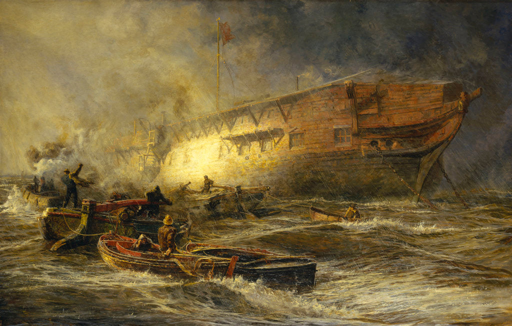 Detail of Storm and sunshine: A battle with the elements by William Lionel Wyllie