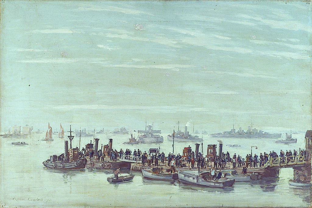 Detail of Liberty boats at Sheerness by Charles Cundall