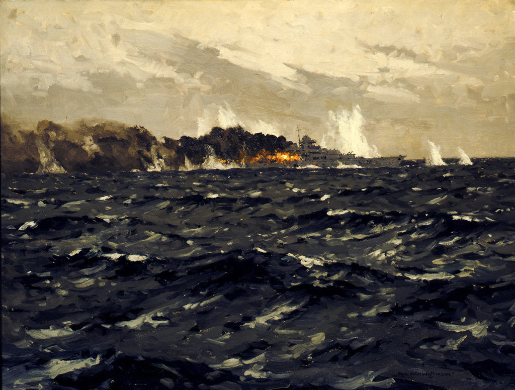 Detail of End of the 'Bismarck', 27 May 1941 by Norman Wilkinson