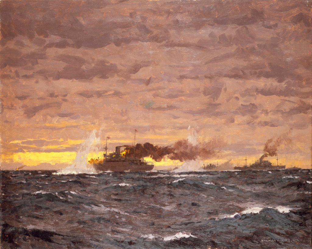 Detail of The Jervis Bay action, 5 November 1940 by Norman Wilkinson