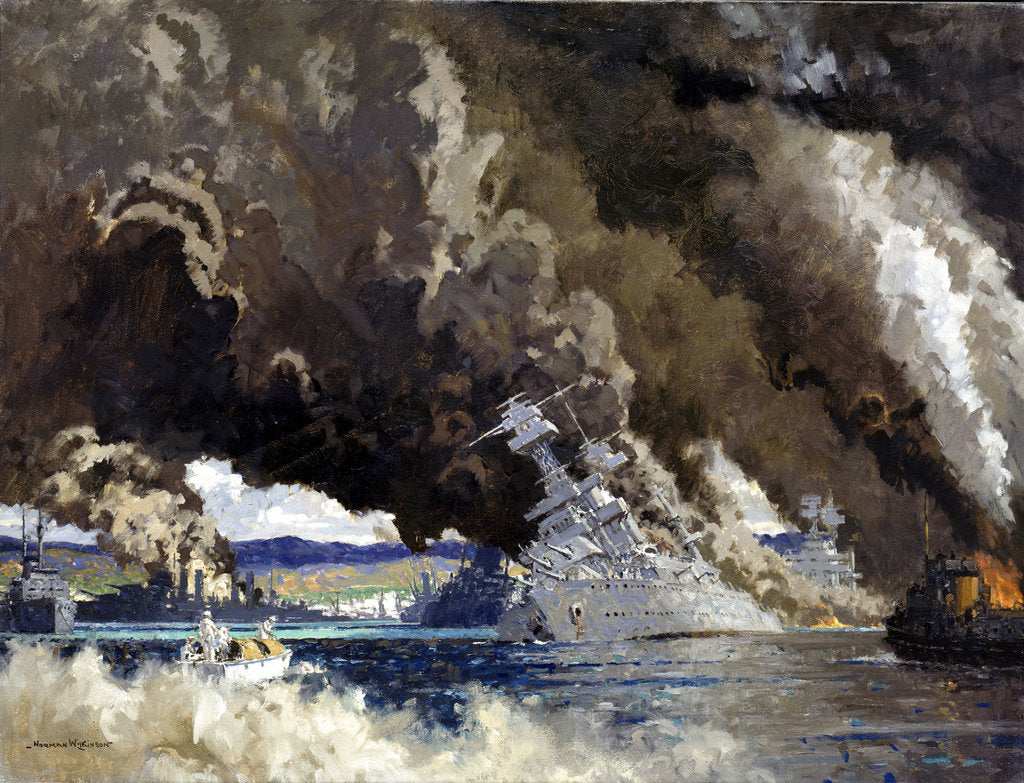 Detail of Attack on Pearl Harbour, 7 December 1941 by Norman Wilkinson