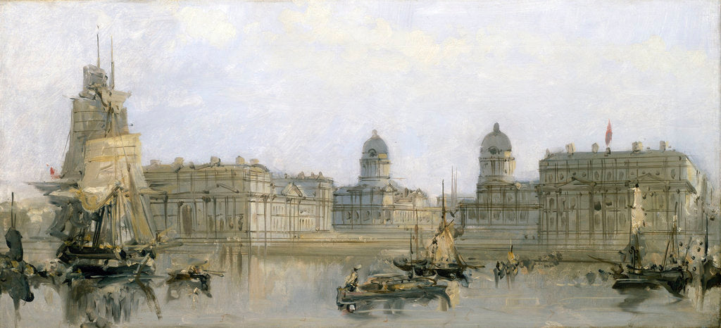Detail of Greenwich Hospital from the Thames by David Roberts