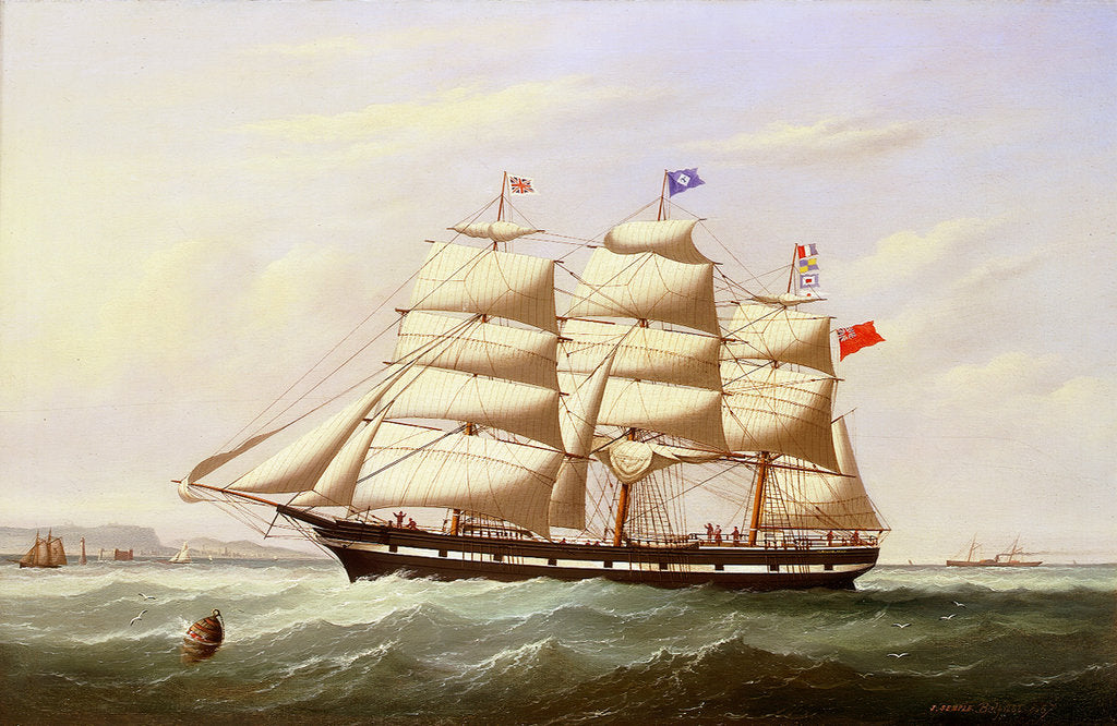 Detail of The barque 'William Yeo' by Joseph Semple