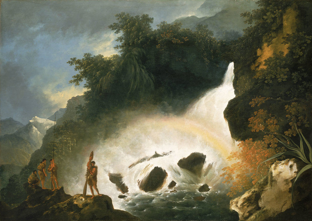 Detail of Waterfall in Dusky Bay, April 1773 by William Hodges
