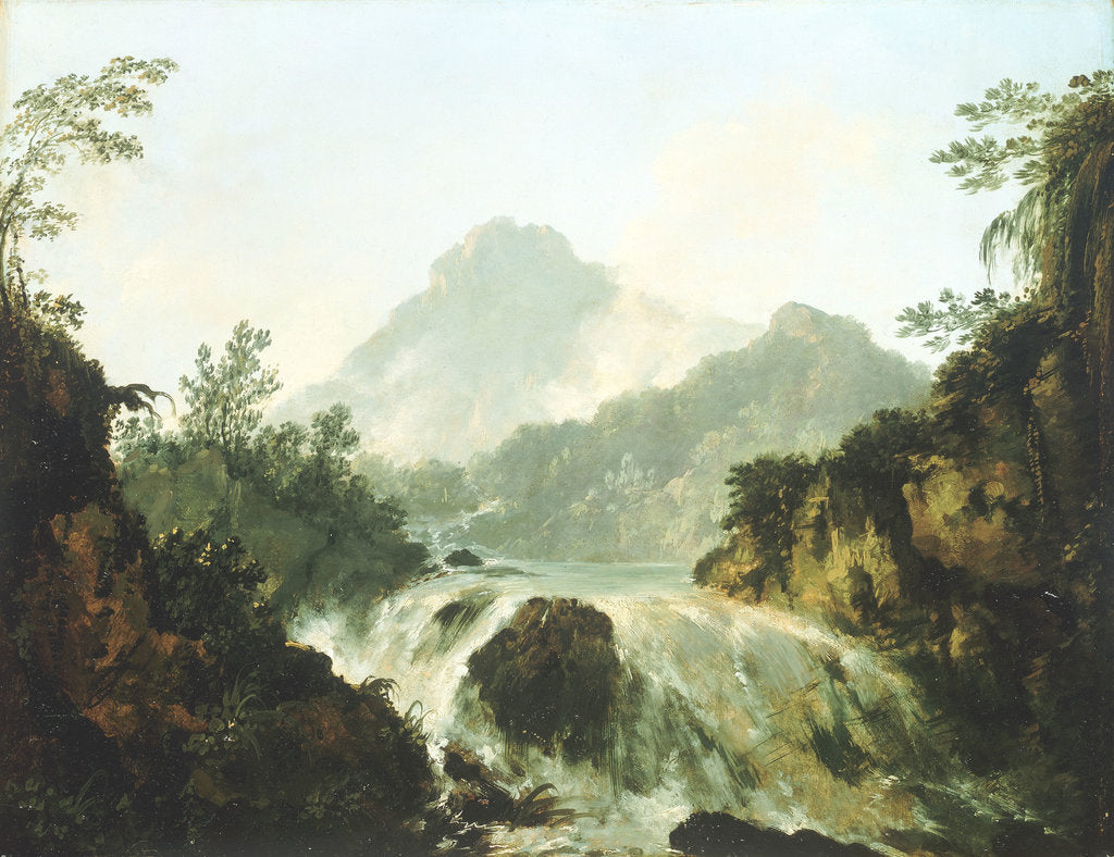 Detail of A cascade in the Tuaruru Valley, Tahiti by William Hodges