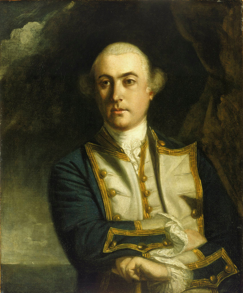Detail of Captain The Honourable John Byron (1723-1786) by Joshua Reynolds