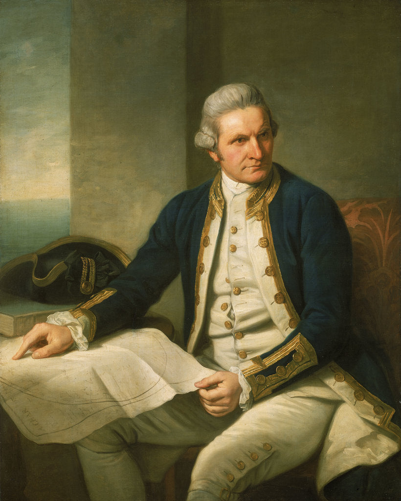 Detail of Captain James Cook (1728-1779) by Nathaniel Dance