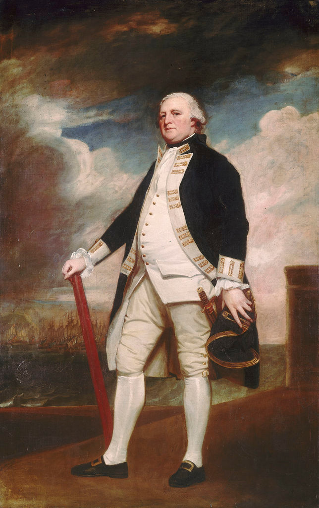 Detail of Vice-Admiral George Darby (circa 1720-1790) by George Romney