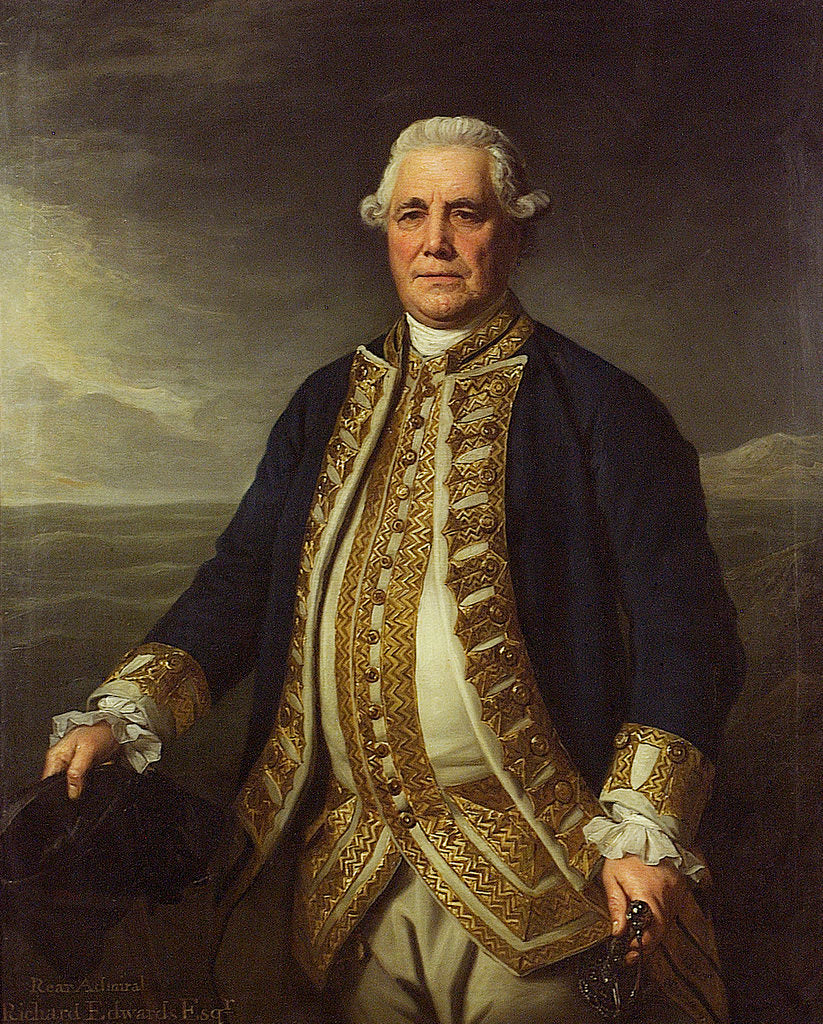 Detail of Admiral Richard Edwards (1715-1795) by Nathaniel Dance