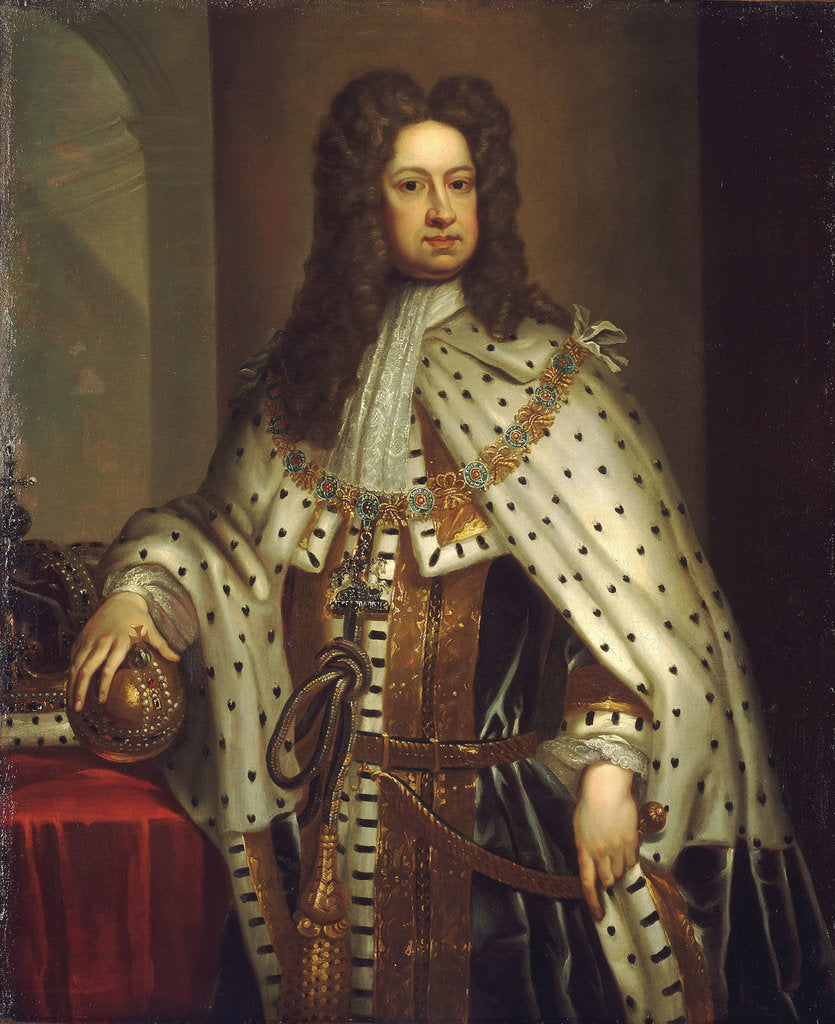 Detail of George I (1660-1727) by Godfrey Kneller