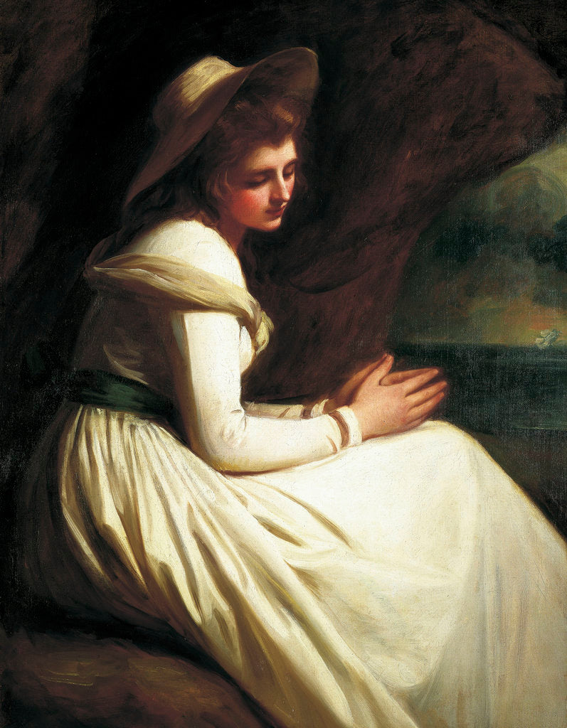 Detail of Emma Hart, later Lady Hamilton (circa 1761-1815) by George Romney