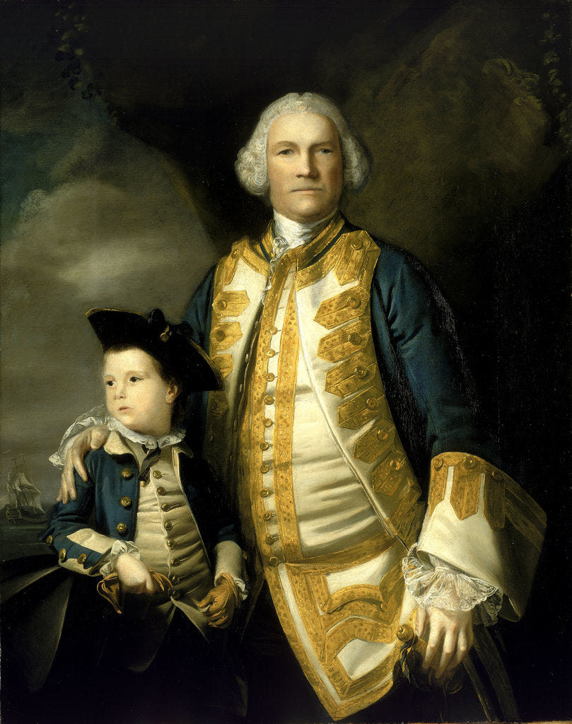 Detail of Admiral Francis Holburne (1704-1771) and his son, Sir Francis, 4th Baronet (1752-1820) by Joshua Reynolds