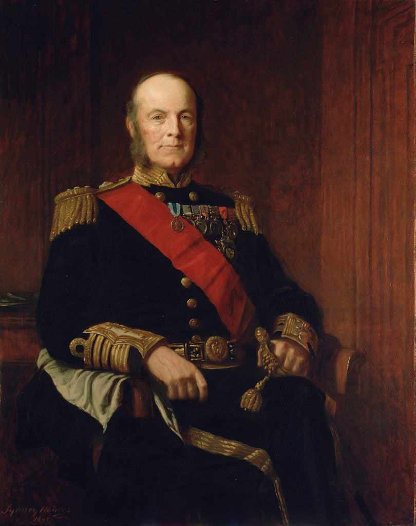 Detail of Admiral Arthur Hood, Baron Hood of Avalon (1824-1901) by J. Sydney Willis Hodges